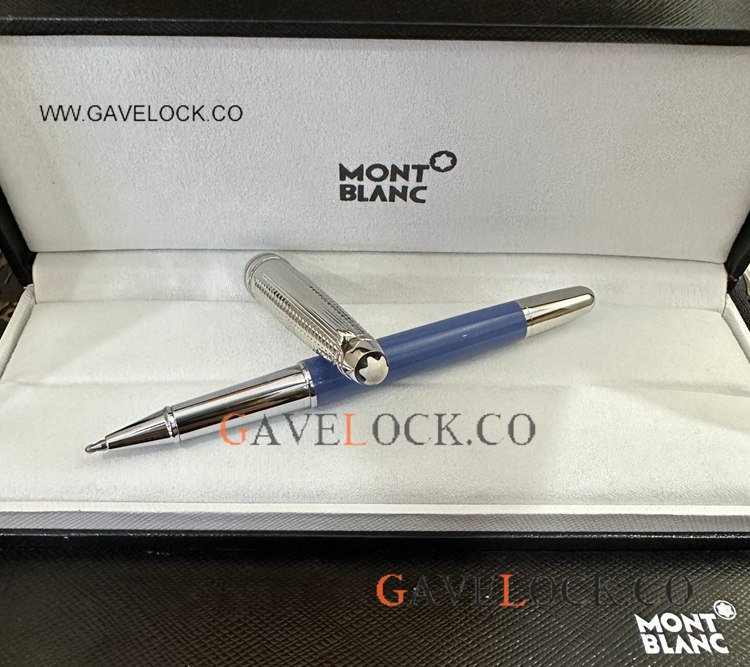 New Arrival! Mont blanc Glacier Blue Meisterstuck Rollerball Slim size  New Arrival! Mont blanc Glacier Blue Meisterstuck Rollerball Slim size